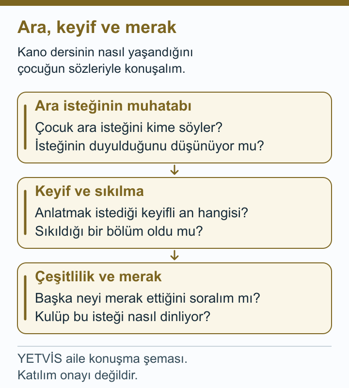 YETVİS aile soru şeması: Ara, keyif ve merak — aile soru şeması