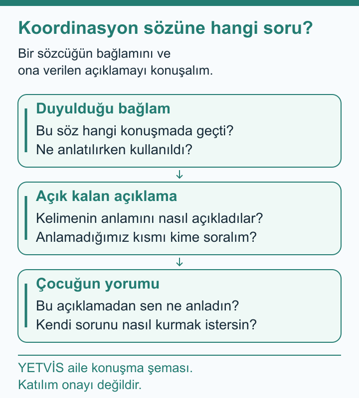 Krikette Koordinasyon Sözü Kimin Hakkında Söyleniyor? YETVİS aile soru şeması: Koordinasyon sözüne hangi soru?